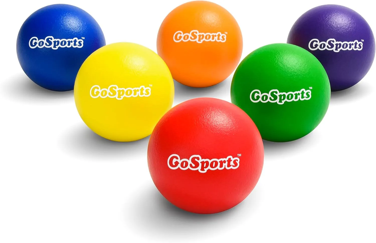 GoSports Soft Skin Foam Playground Dodgeballs – Set of 6 Includes Mesh Carry Bag