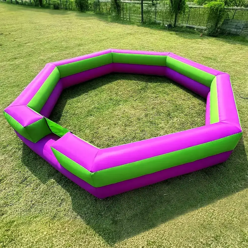 Inflatable Gaga Ball Pit 15FT with Built-in Fan, Blow Up Gaga Ball Pit, Portable Ball Pit for Indoor & Outdoor Use, Family Activities