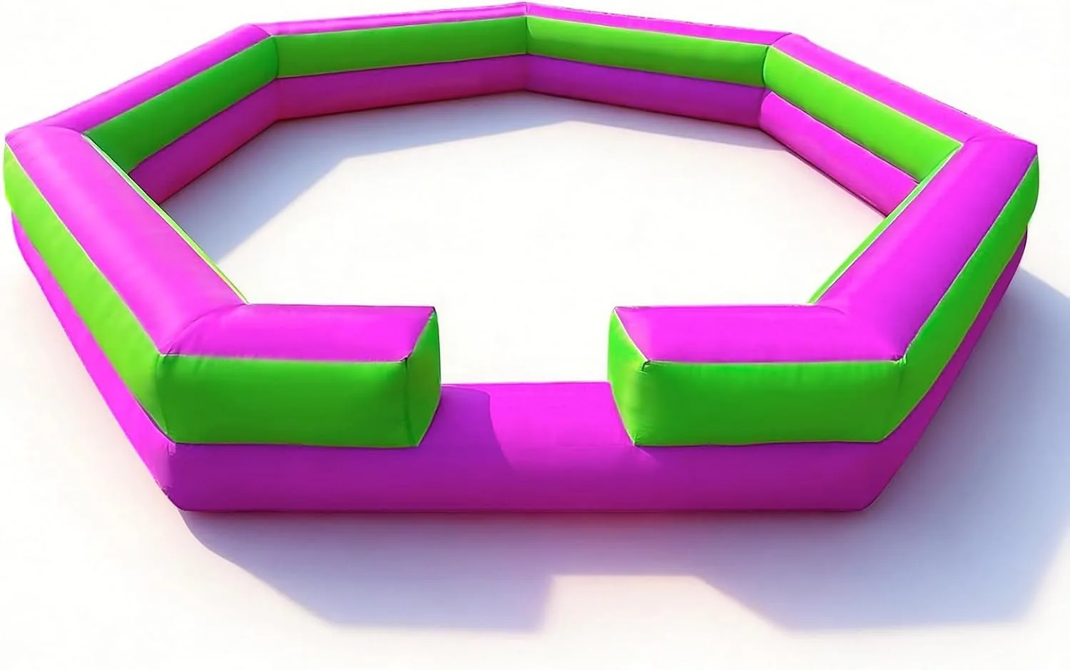 OZIS 20FT Inflatable Gaga Ball Pit with Gagaball, Portable Gagaball Court for Indoor/Outdoor Sports, School/Family Activities Easy to Setup (GreenPurple)